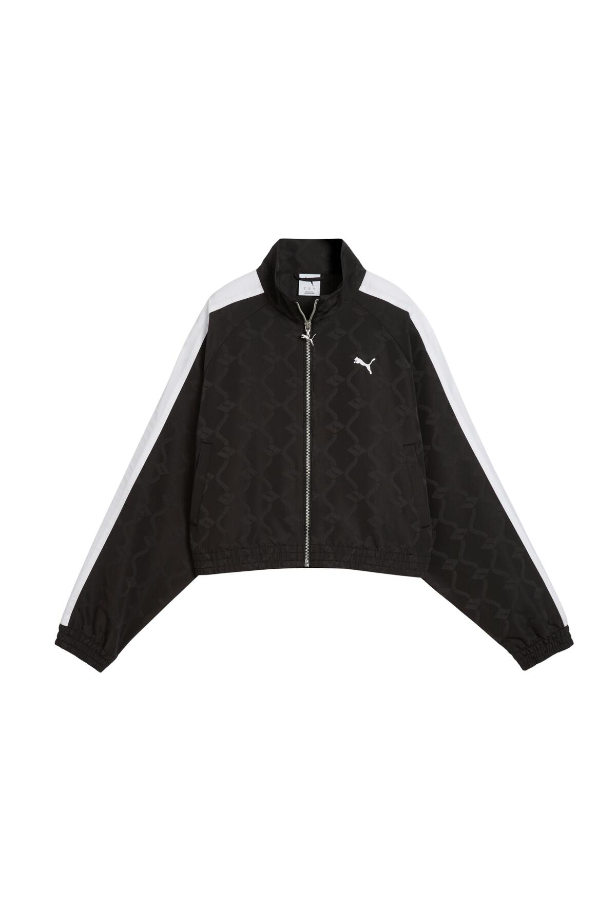 Puma 634561-01 T7 Jacquarded Woven Jacket Kadın Ceket Siyah