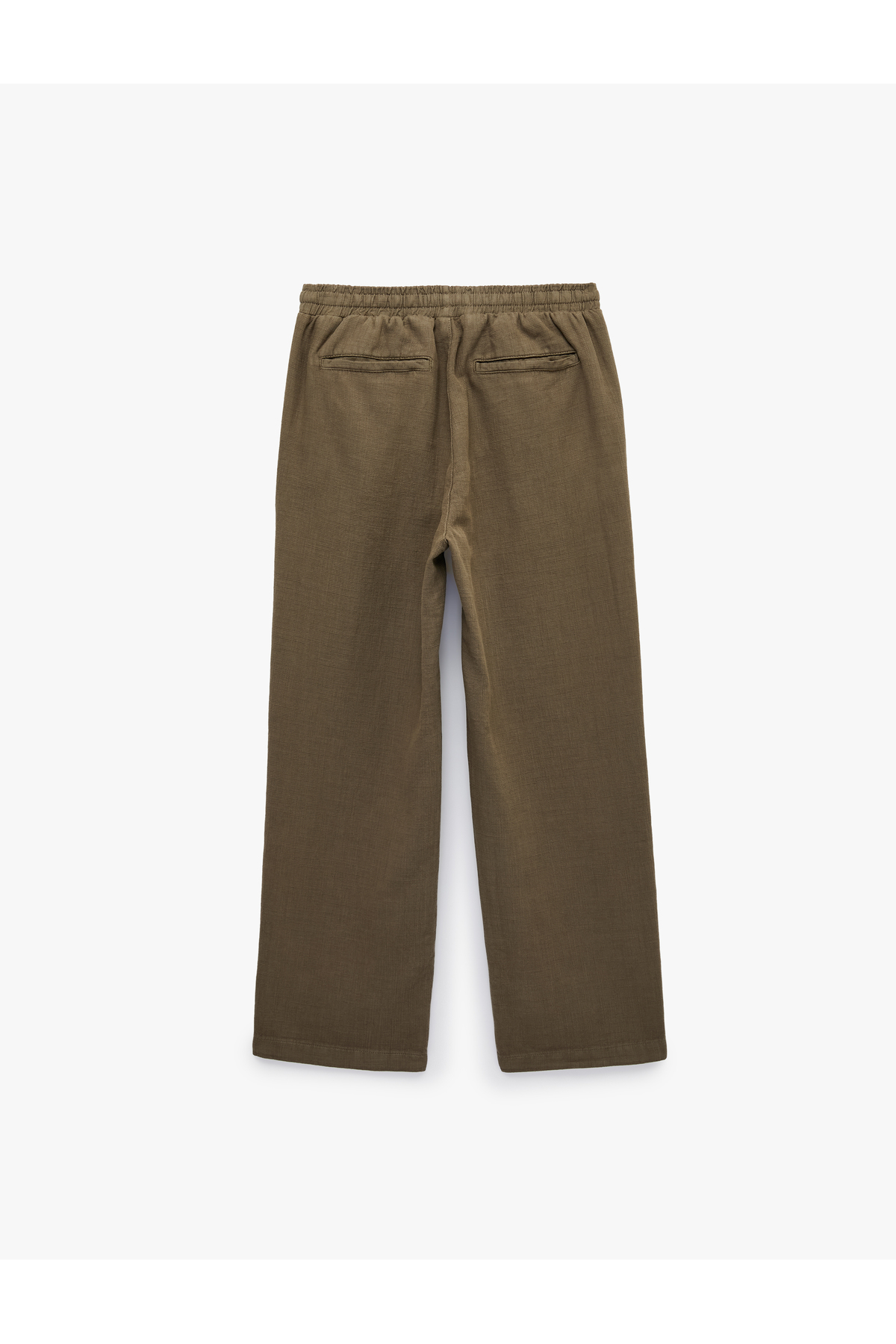 Pamuklu Cepli Beli Bağcıklı Pantolon — خاکی 6SAM40154HW — تصویر 2 از 3