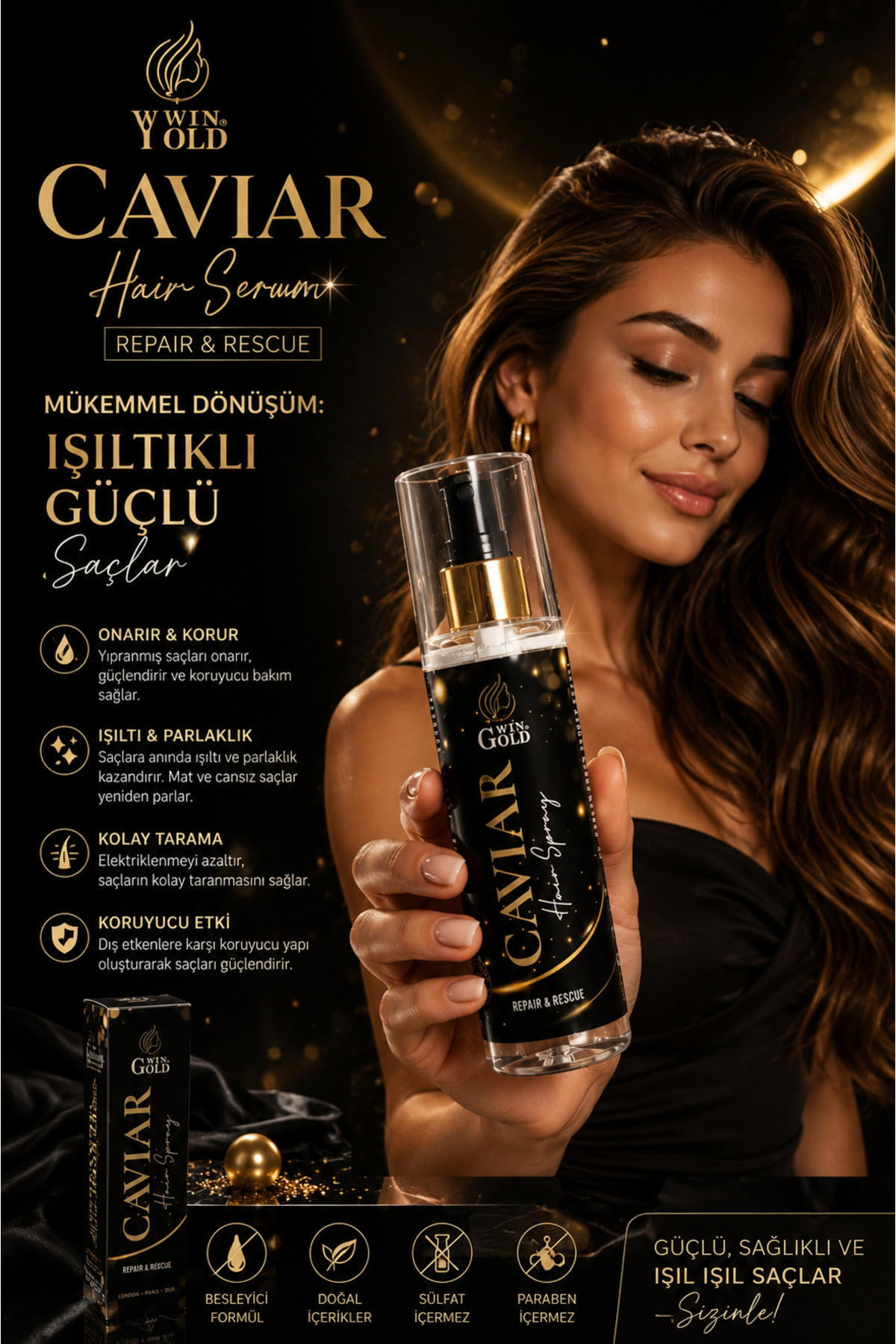 Wingold HAVYAR SAÇ BAKIM SPREY PREMİUM PLUS+ — 701220