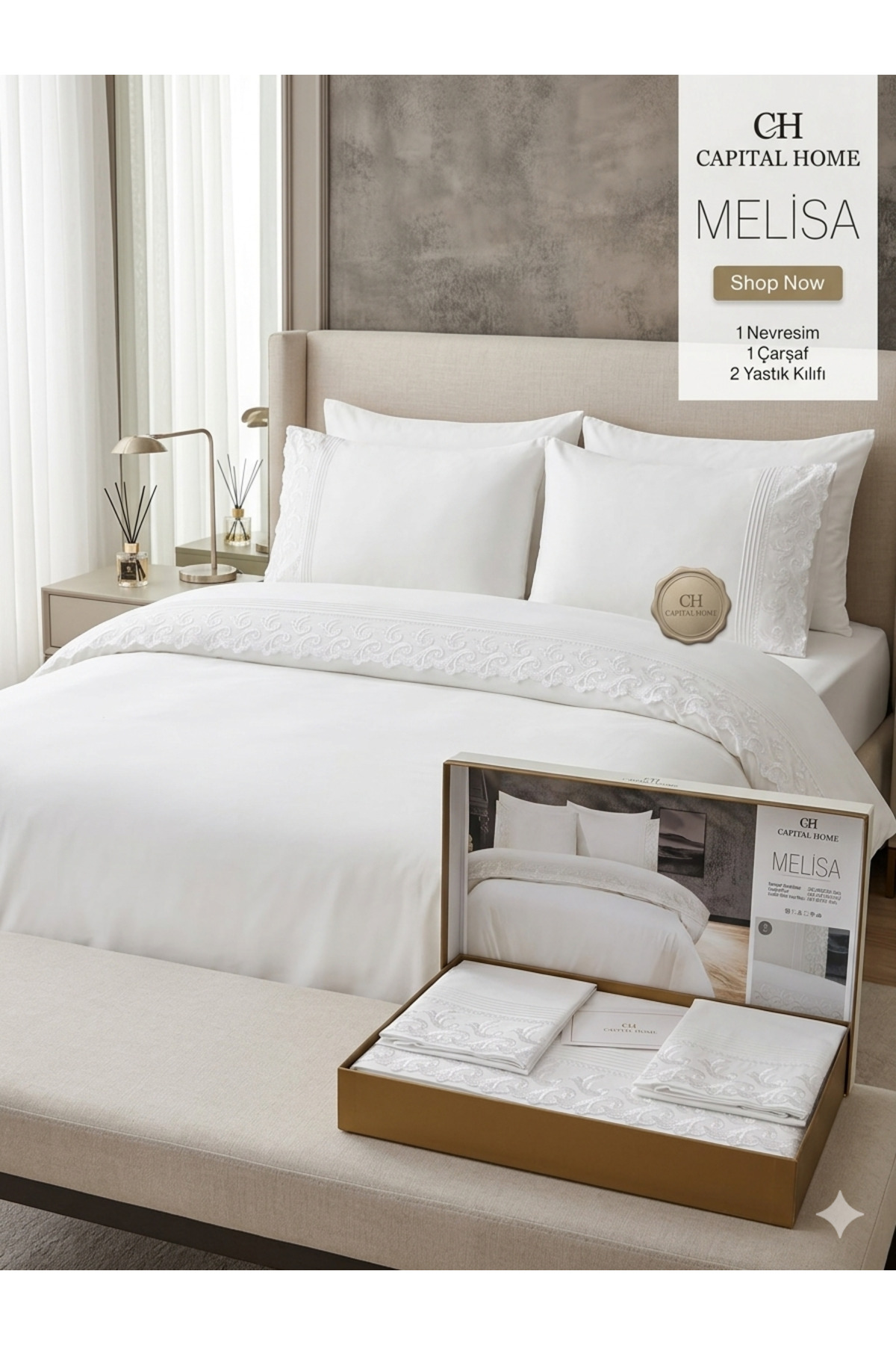 ست کاور دو نفره Capital Home هوم سرمایه