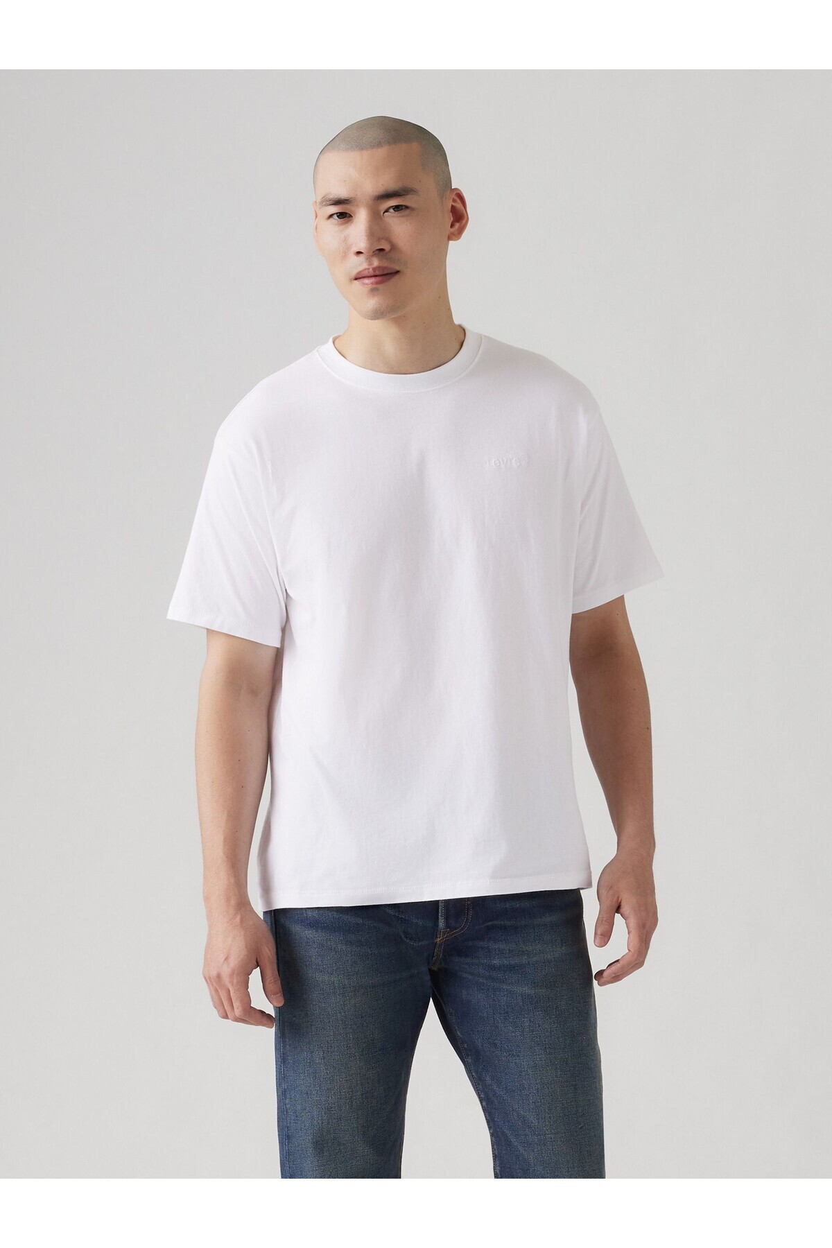 تی‌شرت مردانه یقه گرد طرح قدیمی سفید - A0637-0000 لیوایز تی شرت Levi's