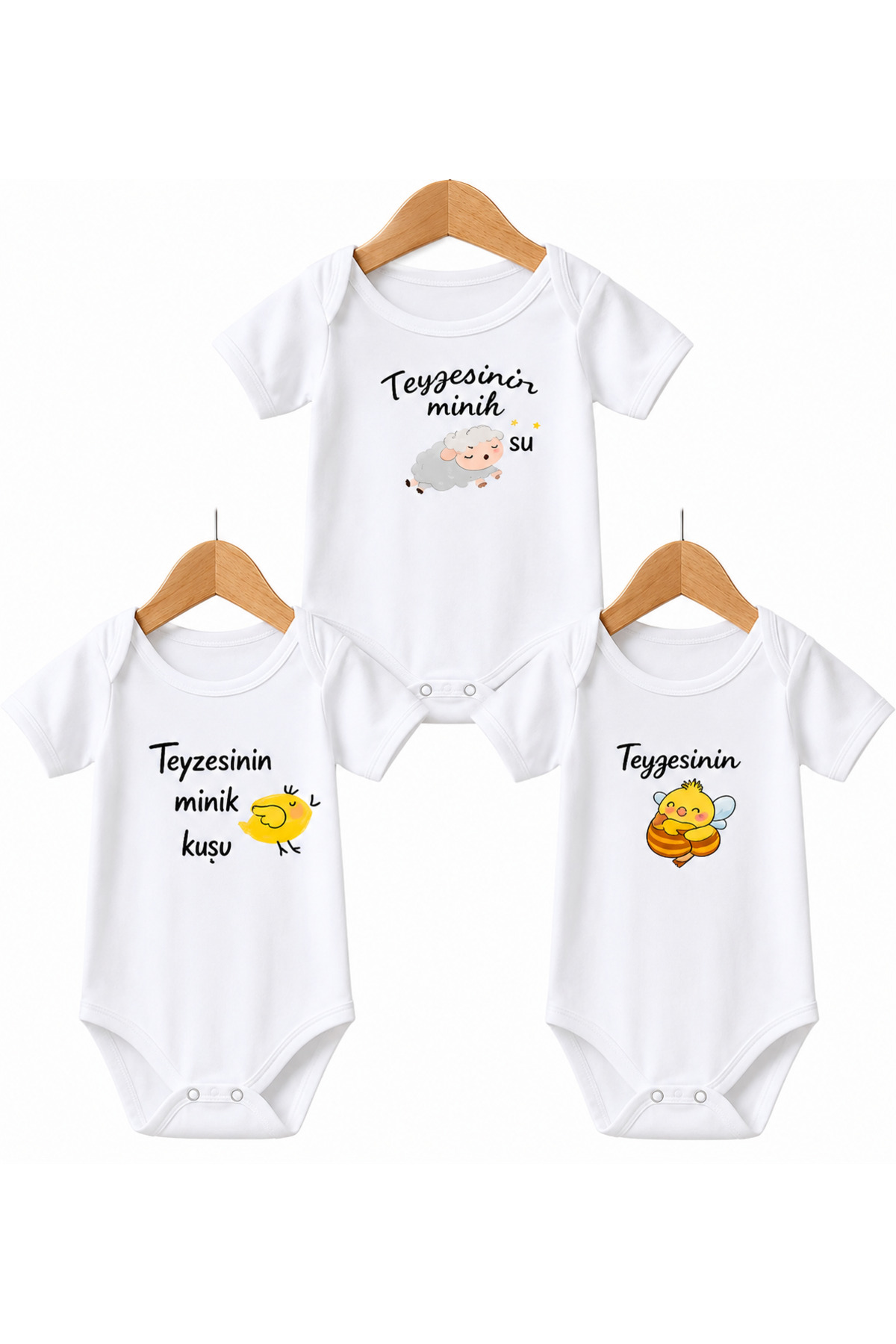 Cotton Baby Bodysuit - 3-Piece Aunt Set - Written Bodysuit