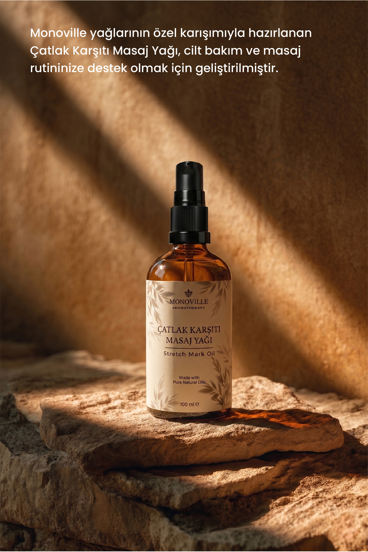 روغن ماساژ مخصوص ترک‌های پوستی (استرچ مارک) بطری شیشه‌ای ۱۰۰ میلی‌لیتری — K103 — تصویر 2 از 7
