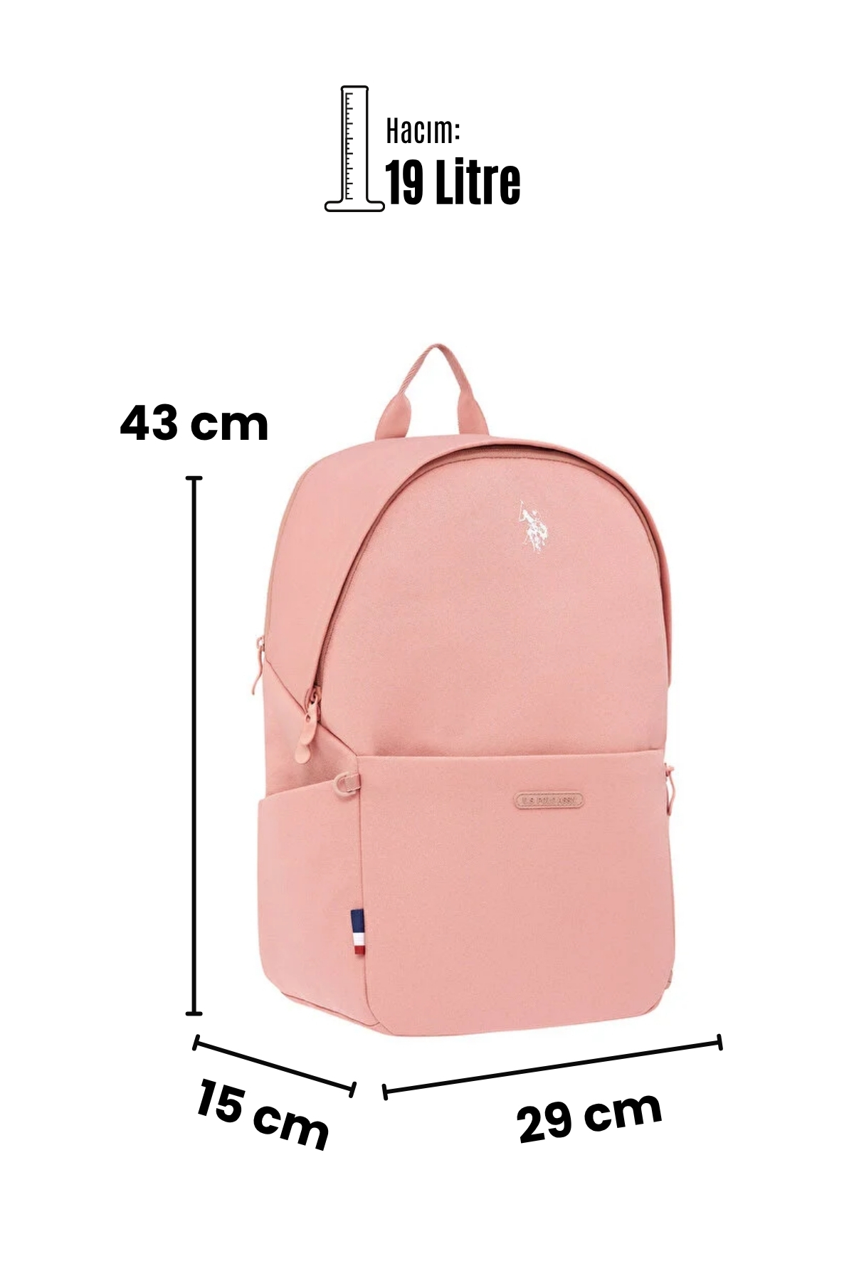 U.S. Polo Assn. US Polo Assn 24590-24633 UNİSEX OKUL SIRT ÇANTASI ÖĞRENCİ GÜNLÜK SEYAHAT TATİL SPOR YÜRÜYÜŞ SEYAHAT görsel 8
