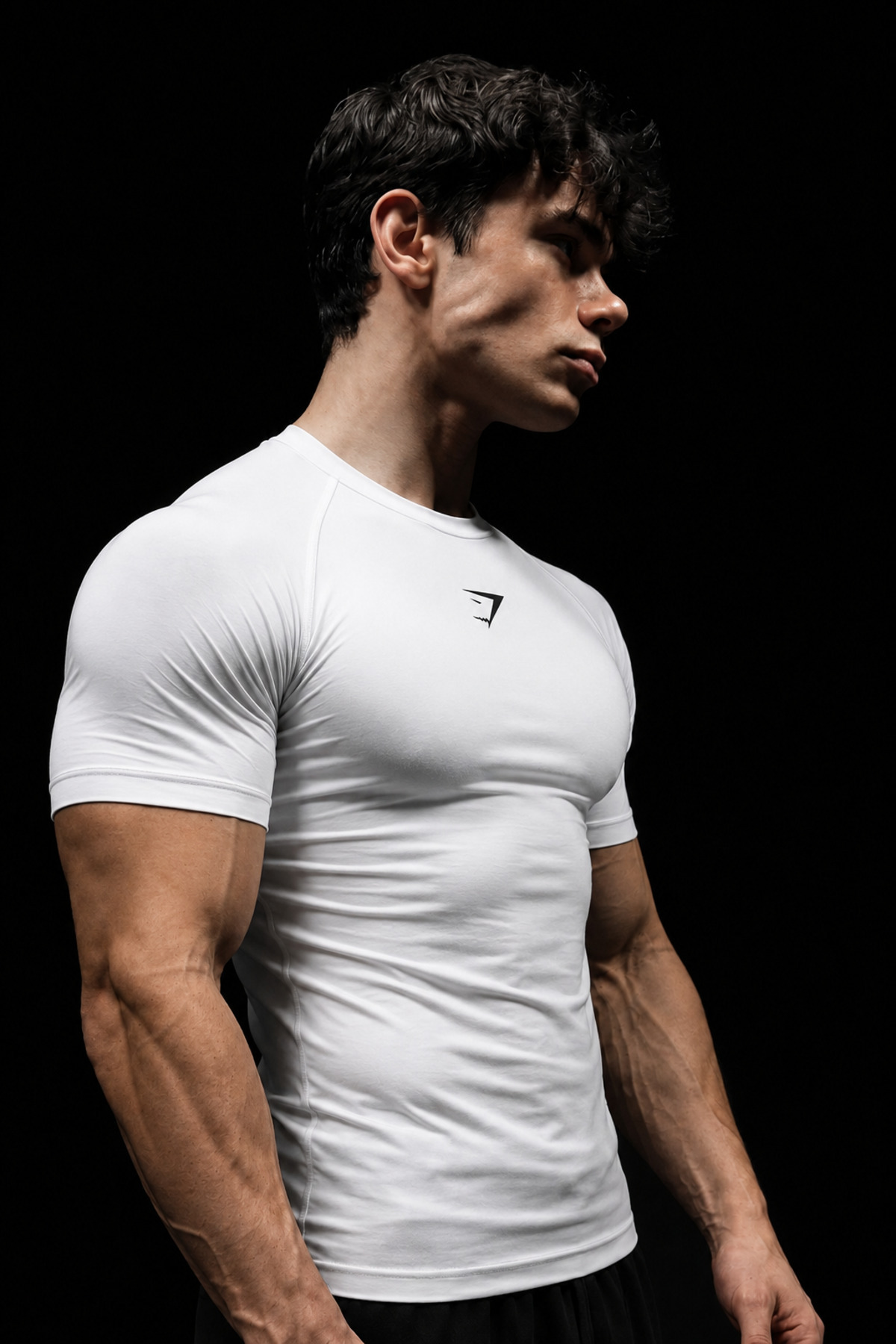 Stylovi Shark+ Premium Compression T-Shirt - Ultra Stretchy, Slim Fit Gym T-Shirt