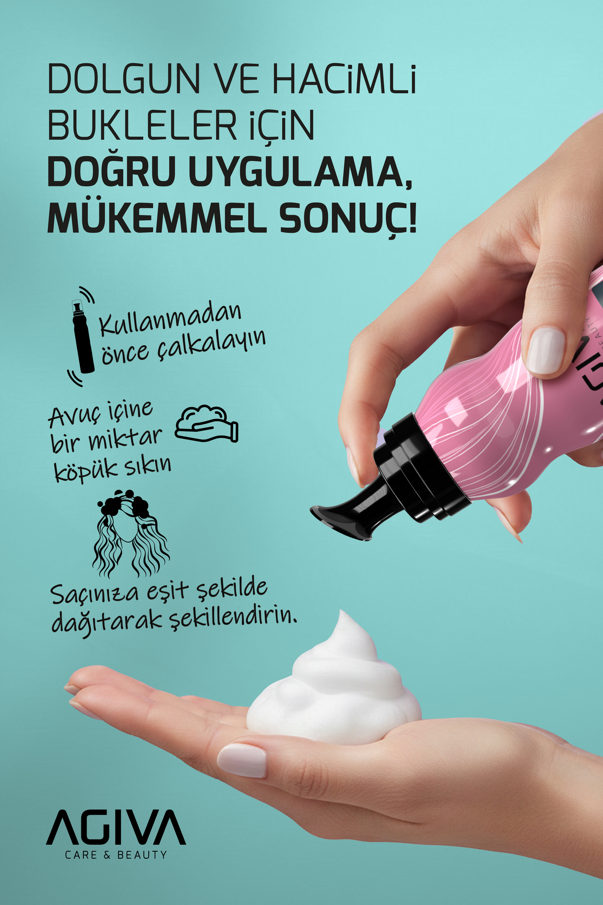 Ylang Ylang Liposom C İçeren Doğal Görünüm Sağlayan Kremsi Saç Köpüğü - Esnek Tutş - Isı Koruyucu - 200 ml — YLANGKÖPÜK — تصویر 6 از 6