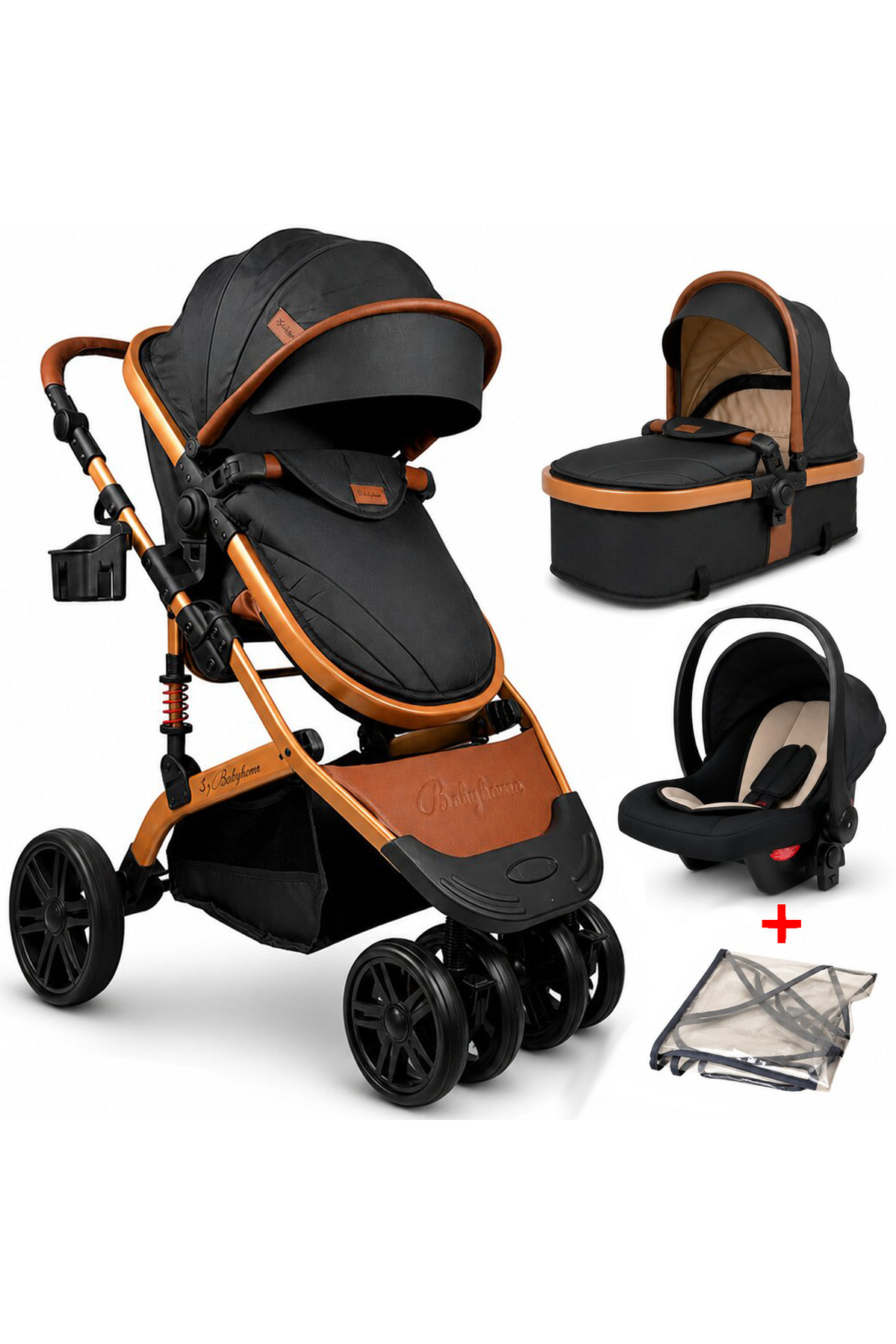 Baby Home Bh-945 Paris Amortisörlü Travel Sistem Bebek Arabası