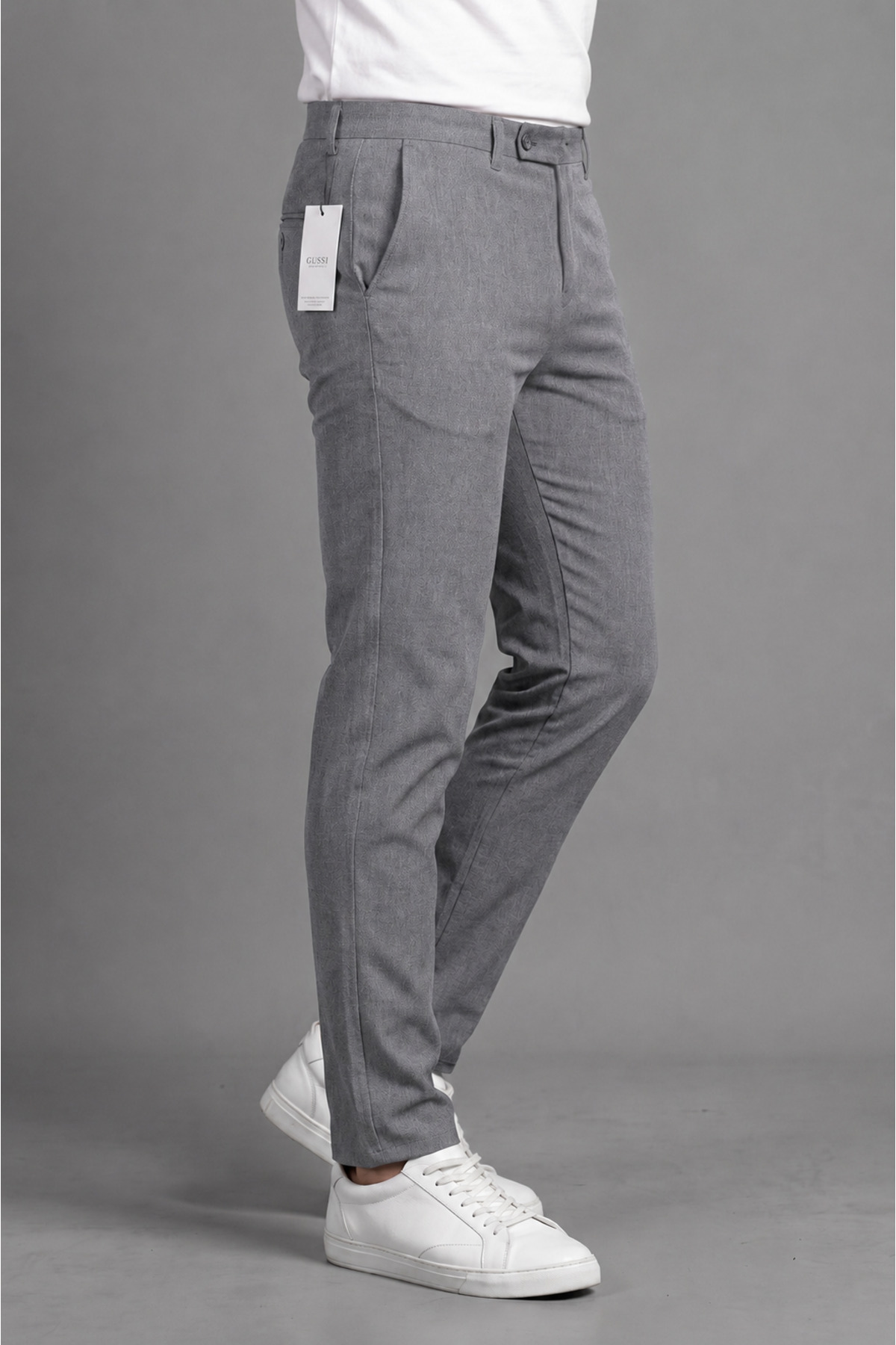 Erkek Okul Grisi Renk Kaliteli Esnek Likralı Slim Fit Kumaş Pantolon — خاکستری KUMAŞ-SLİM — تصویر 4 از 5