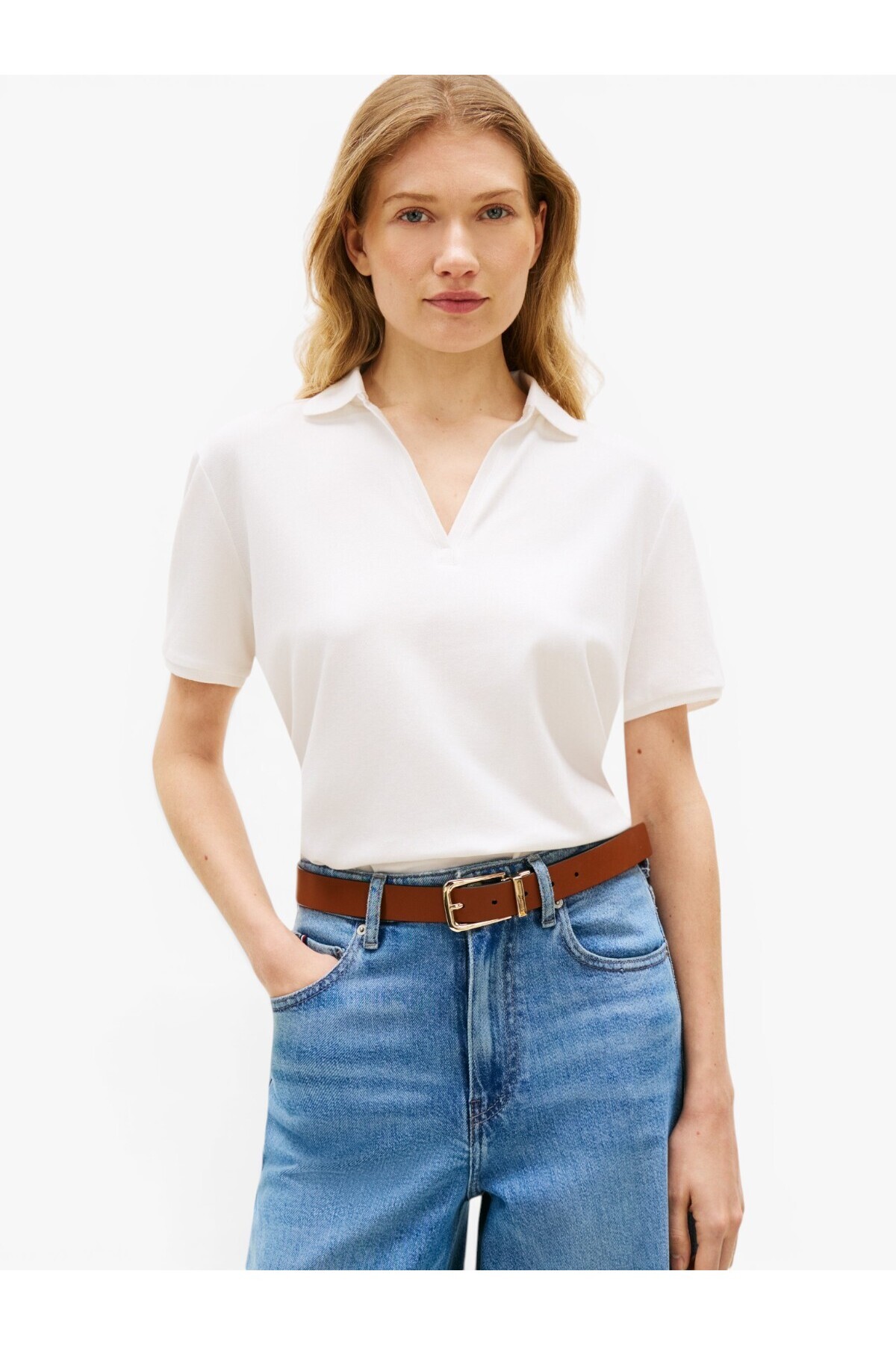 پولوشرت زنانه یقه پلو | تامی هیلفیگر Tommy Hilfiger TYCB052837B5ACC96A314D000 BG - تصویر 2