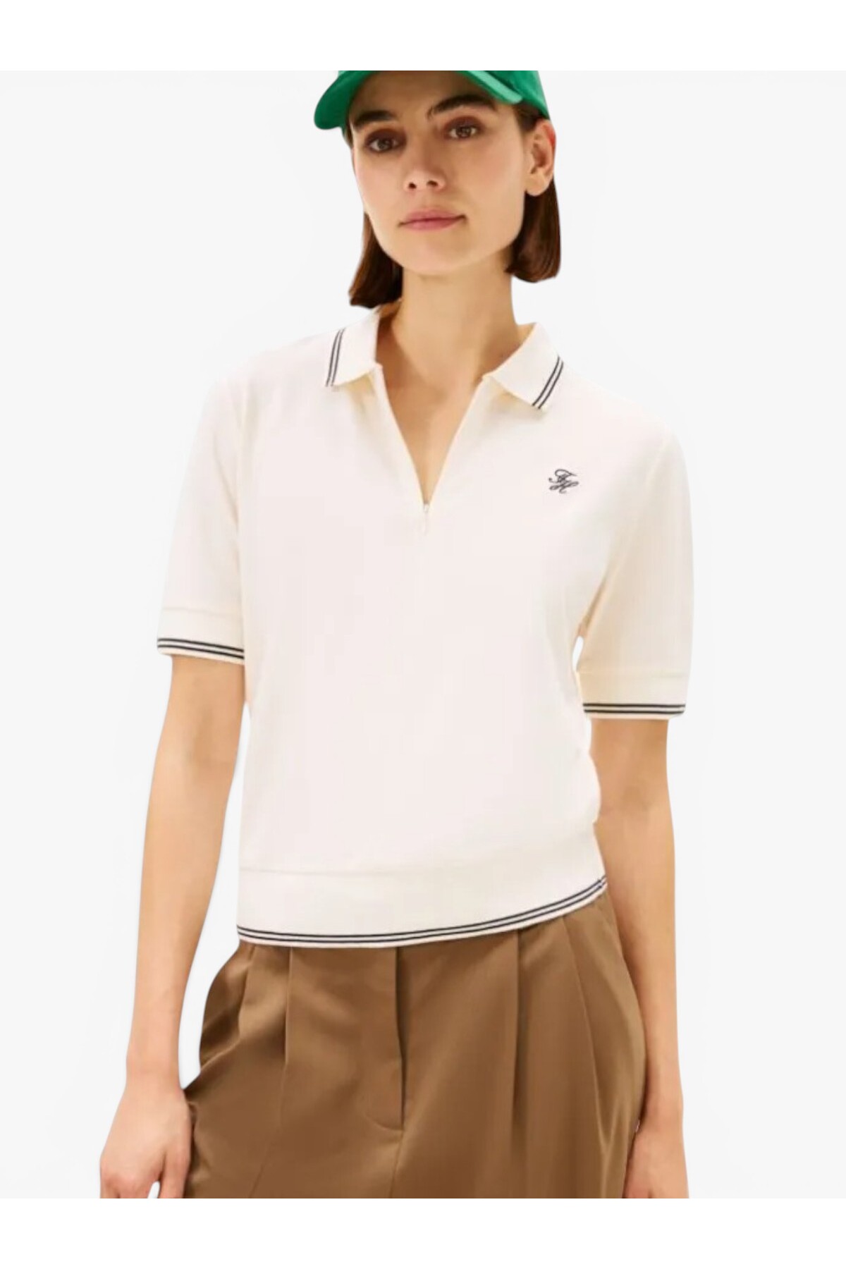 پولوشرت زنانه یقه پلو | تامی هیلفیگر Tommy Hilfiger WW0WW47853AEF CN - تصویر 2
