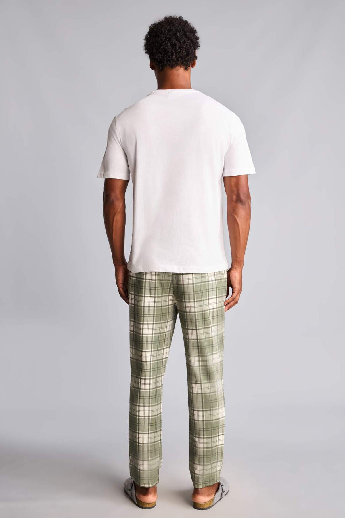 DeFacto %100 Pamuk New Regular Fit Kısa Kollu 2'li Pijama Takımı H8717AX26SM görsel 7