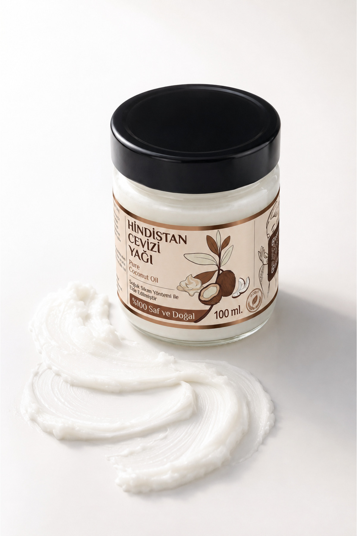 100 ml Saf Hindistan Cevizi Yağı / Soğuk Sıkım / %100 Saf Ve Doğal / Coconut Oil — 100-ml-hindistan-cv-yag — تصویر 7 از 8