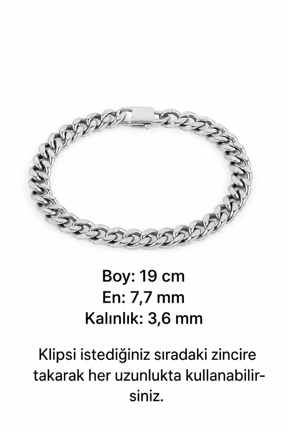 Daniel Klein DKJ.12.10005 Gümüş Renk Erkek Çelik Bileklik 19 CM görsel 3