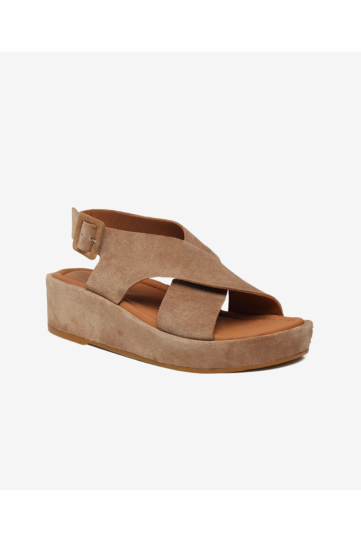 Greyder Kadın Tütün Hakiki Deri Comfort Sandalet 6Y2CS35821 görsel 2