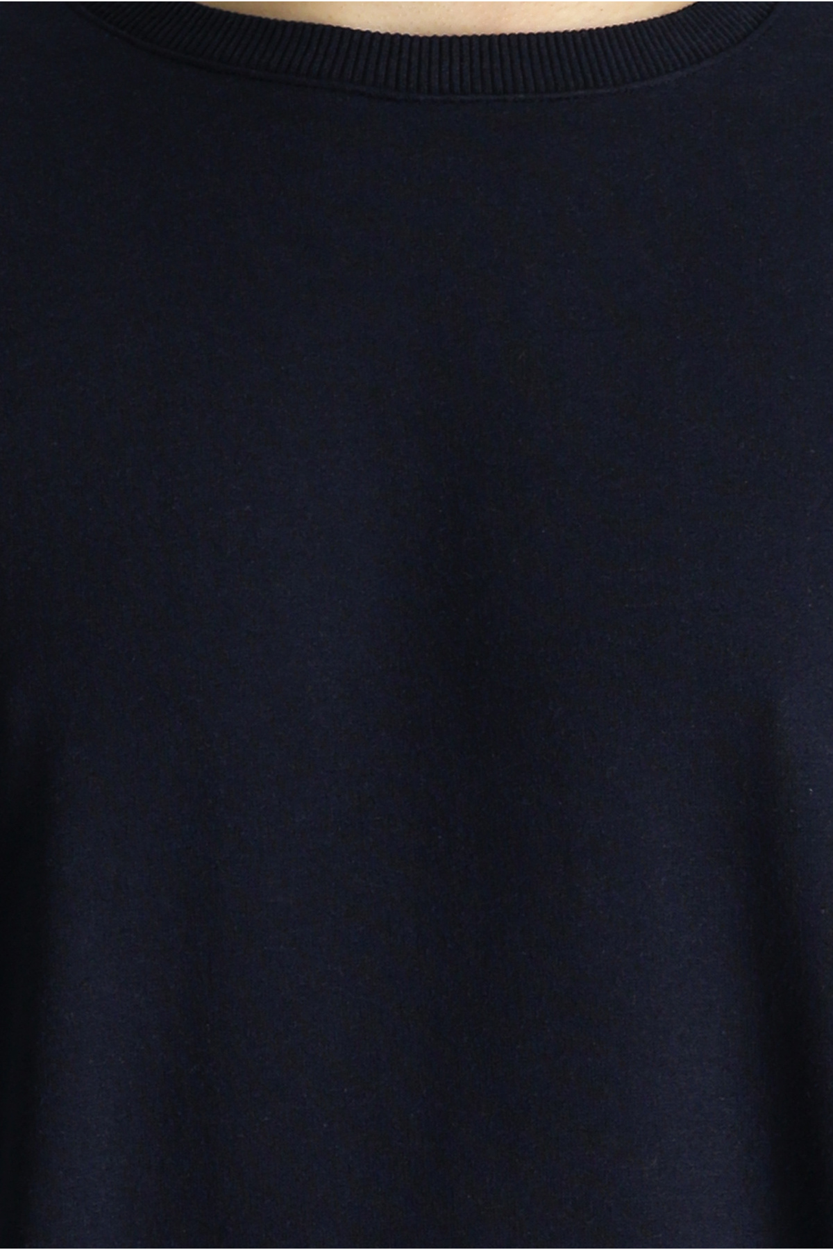 Bisiklet Yaka Oversize Pamuklu Sweatshirt — سرمه‌ای 196790 — تصویر 5 از 6