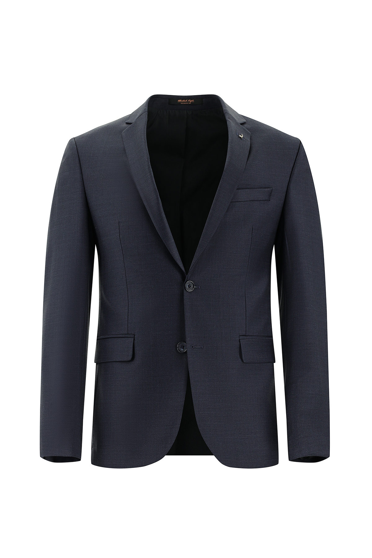 Super Slim Fit Ekstra Dar Kesim Yünlü Klasik Takım Elbise — سرمه‌ای ASSZ1D91DZ017 — تصویر 2 از 4
