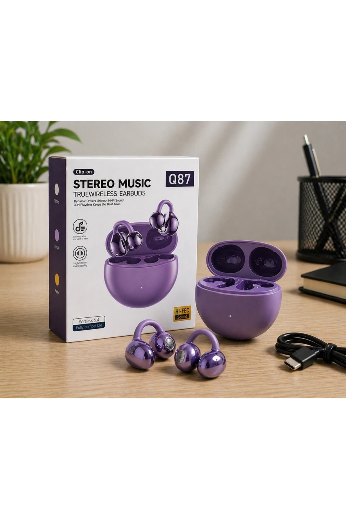 Exonix Q87 Kulakiçi Bluetooth Kulaklık Klipsli Kablosuz Kulaklık