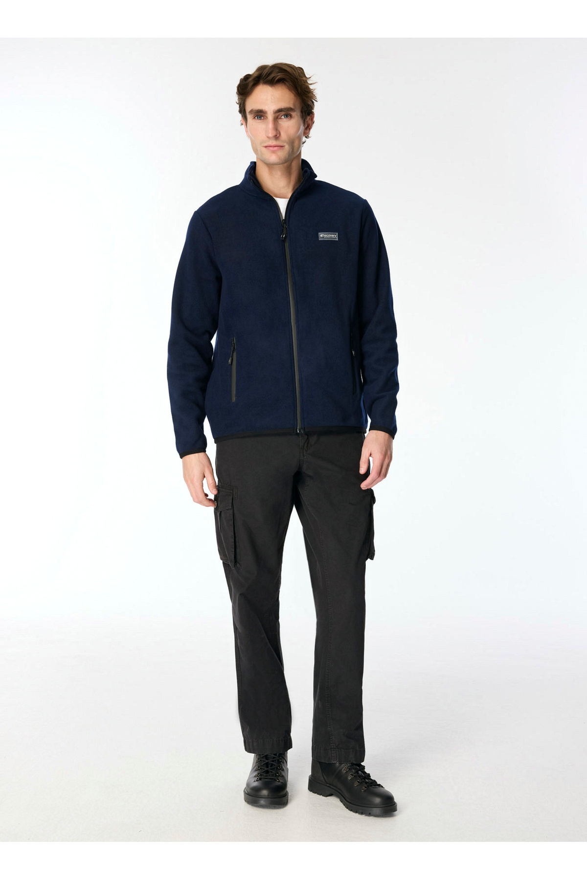 Discovery Expedition Düz Lacivert Erkek Polar Sweatshırt D4WM-SWT3994 görsel 6