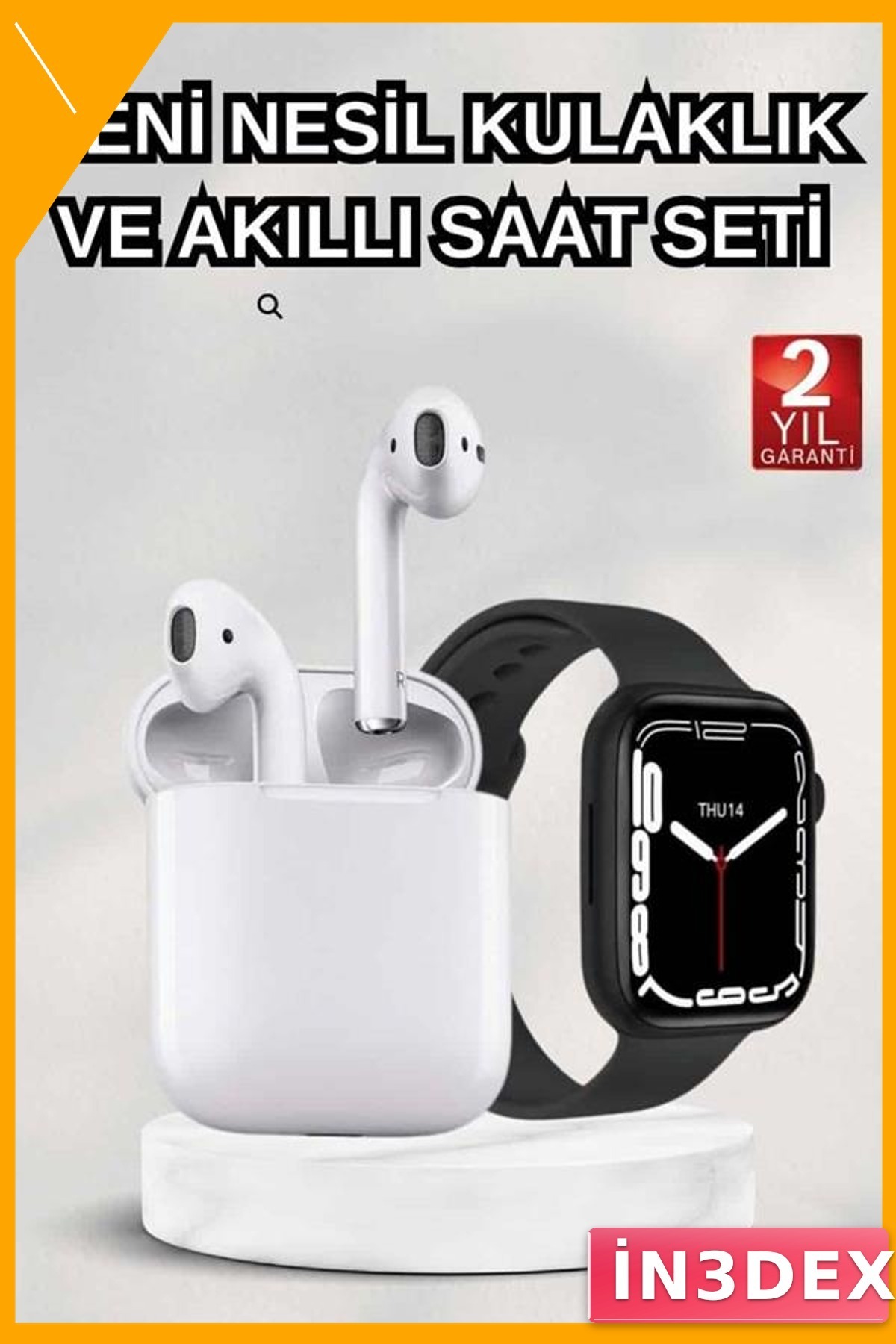 Akıllı Saat ve TWS Bluetooth Kulaklık Seti ANC Amoled Ekran