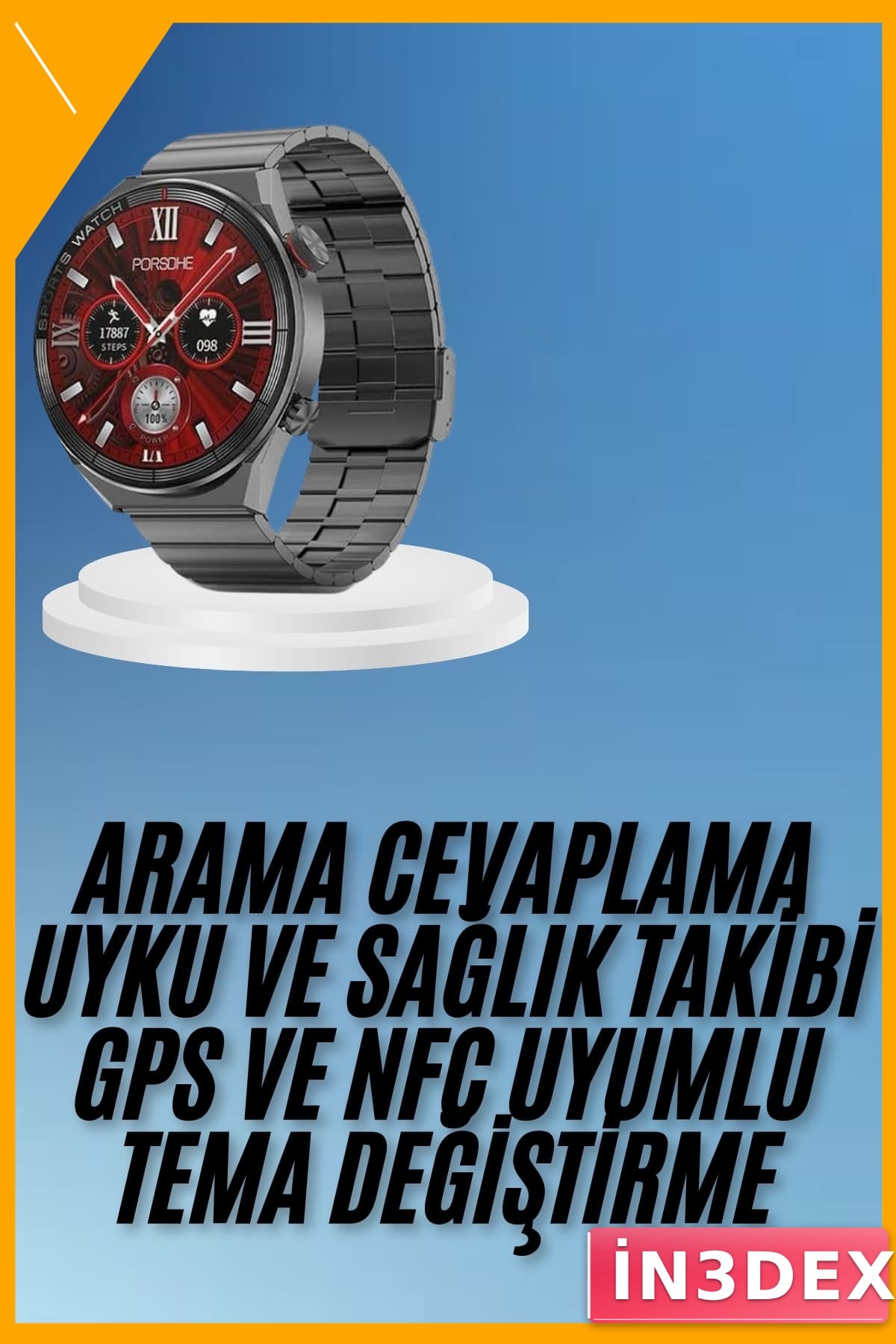 Bluetooth 5.0 Akıllı Saat Sesli Asistan Çoklu Dil Desteği