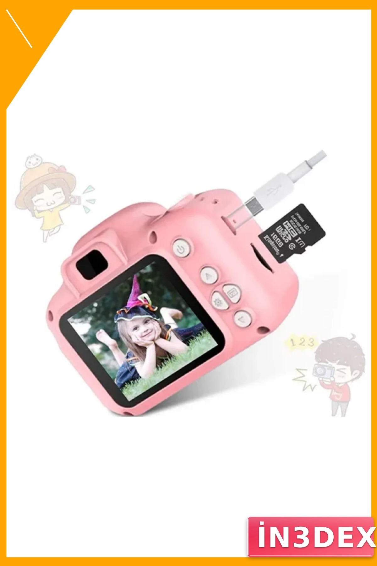 Mini HD Kamera Şarjlı Video Fotoğraf Çekim Hafıza Kartlı