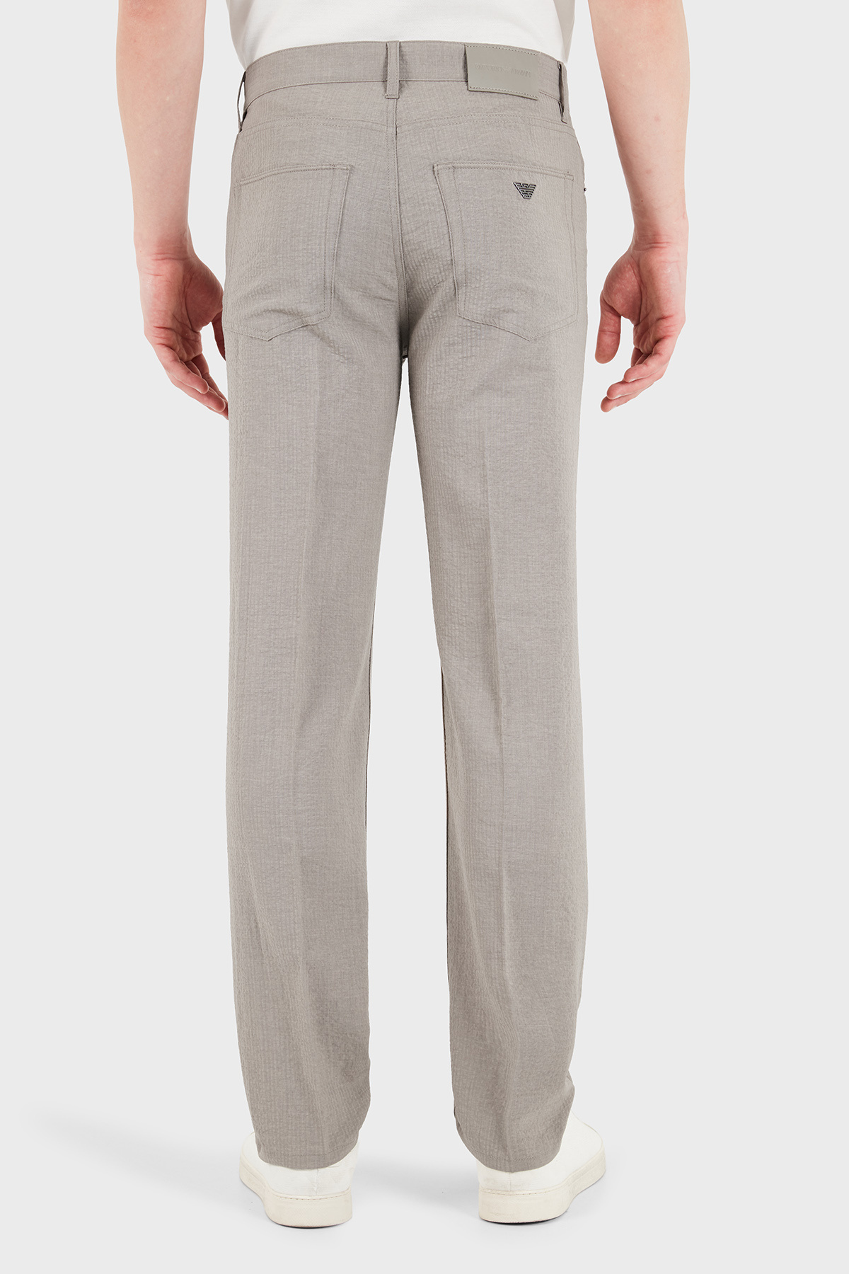 Emporio Armani Straight Fit Normal Waist Straight Leg Trousers