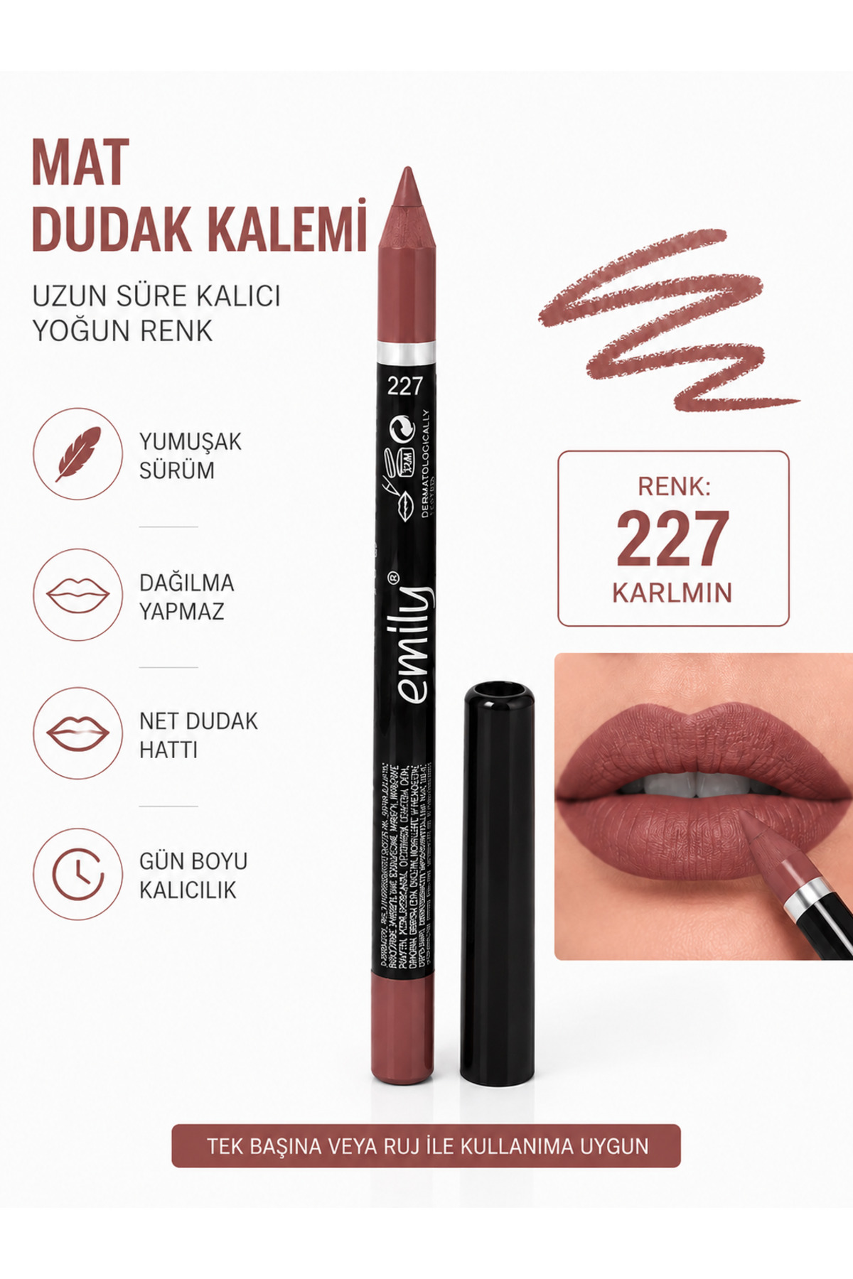 Emilly Dudak Kalemi KARLMİN (227) — زرشکی ddk0227