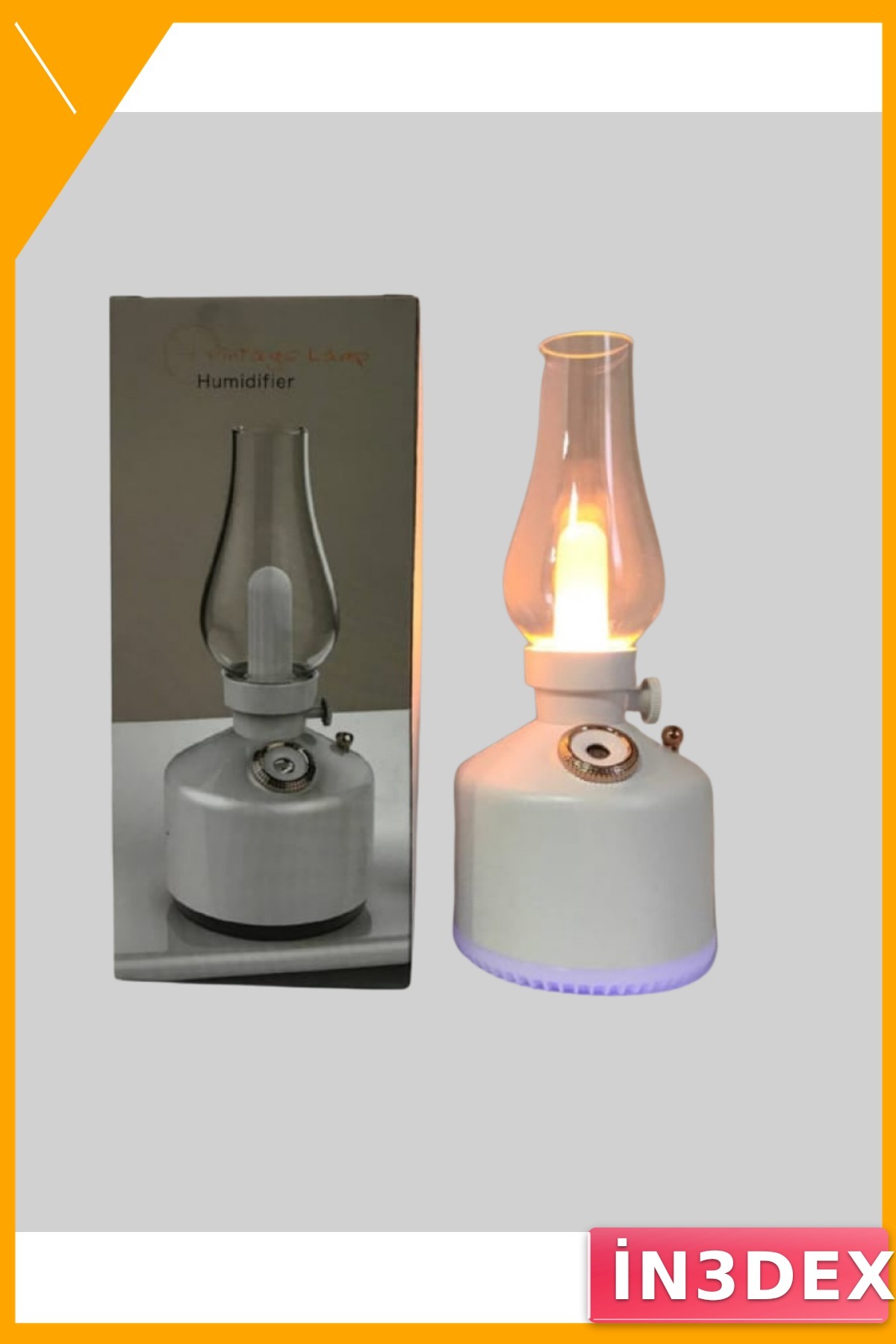 Retro Gaz Lambası Aromaterapi Difüzörü 280ml USB Şarjlı