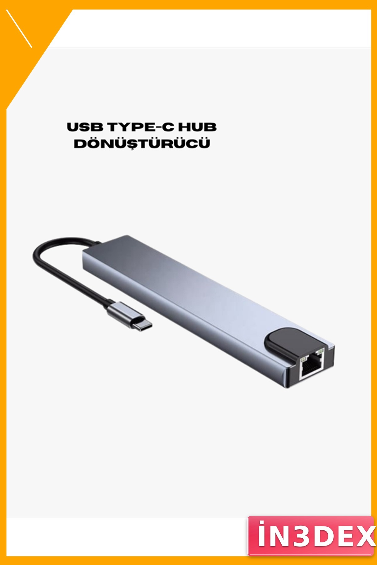 8-in-1 Type-C Çoklu Port Dönüştürücü 4K HDMI USB 3.0