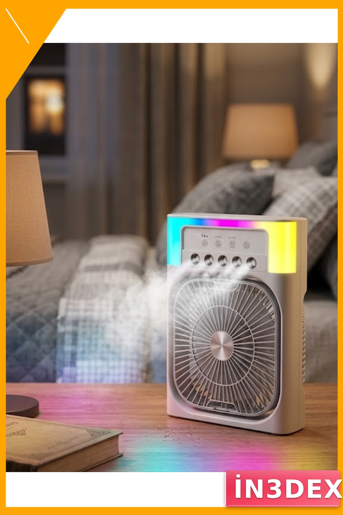 USB Şarjlı Sessiz Masaüstü Soğutucu Mini Klima Fan Su Hazneli