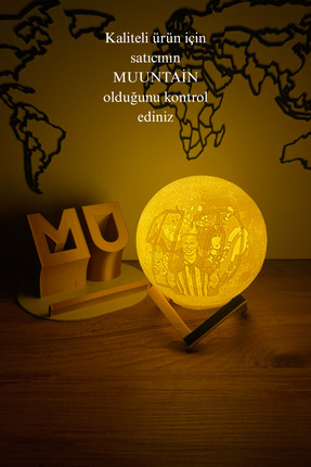 mu-muuntain Alex Efsane Fotoğraflı Fenerbahç-e 3d Dekoratif Ay Gece Lambası M...