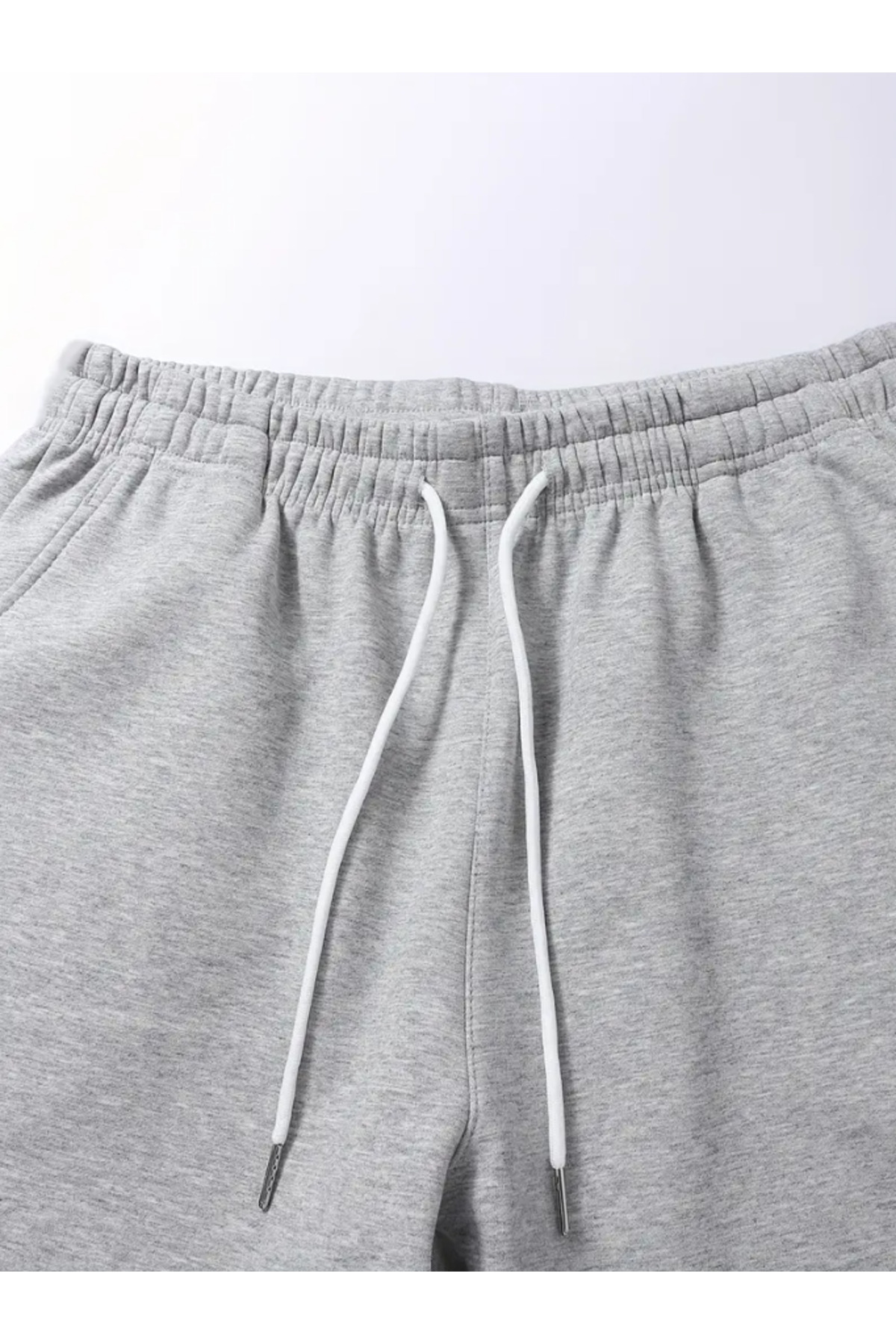 CANDERO Kadın Gri -Eşofman Altı- Oversize Rahat Casual Günlük Eşofman Beli Bağcıklı Ayarlanabilir Yıkamalı Kumaş görsel 4