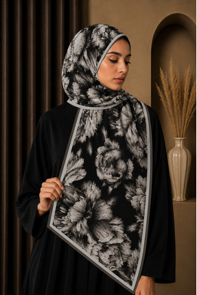 Palmyra Dark Blossom Soft Şal