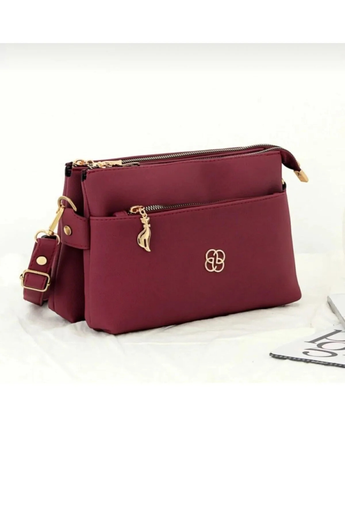 Hub Quality Leather 3 Compartment Women's Shoulder Bag