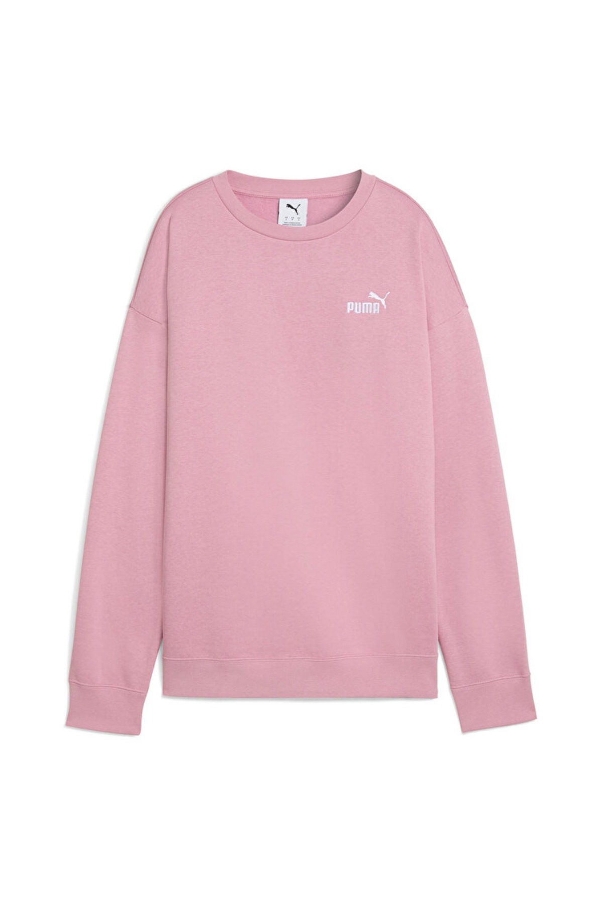 Puma ESS Small Logo Relaxed Crew Pembe Kadın Sweatshirt