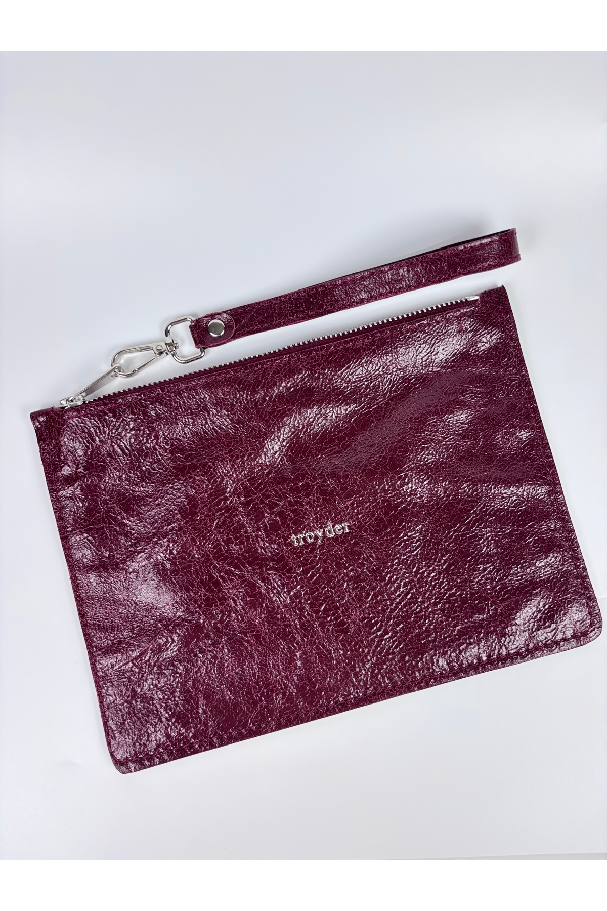 TROYDER Hakiki Deri Clutch/Portföy Çanta