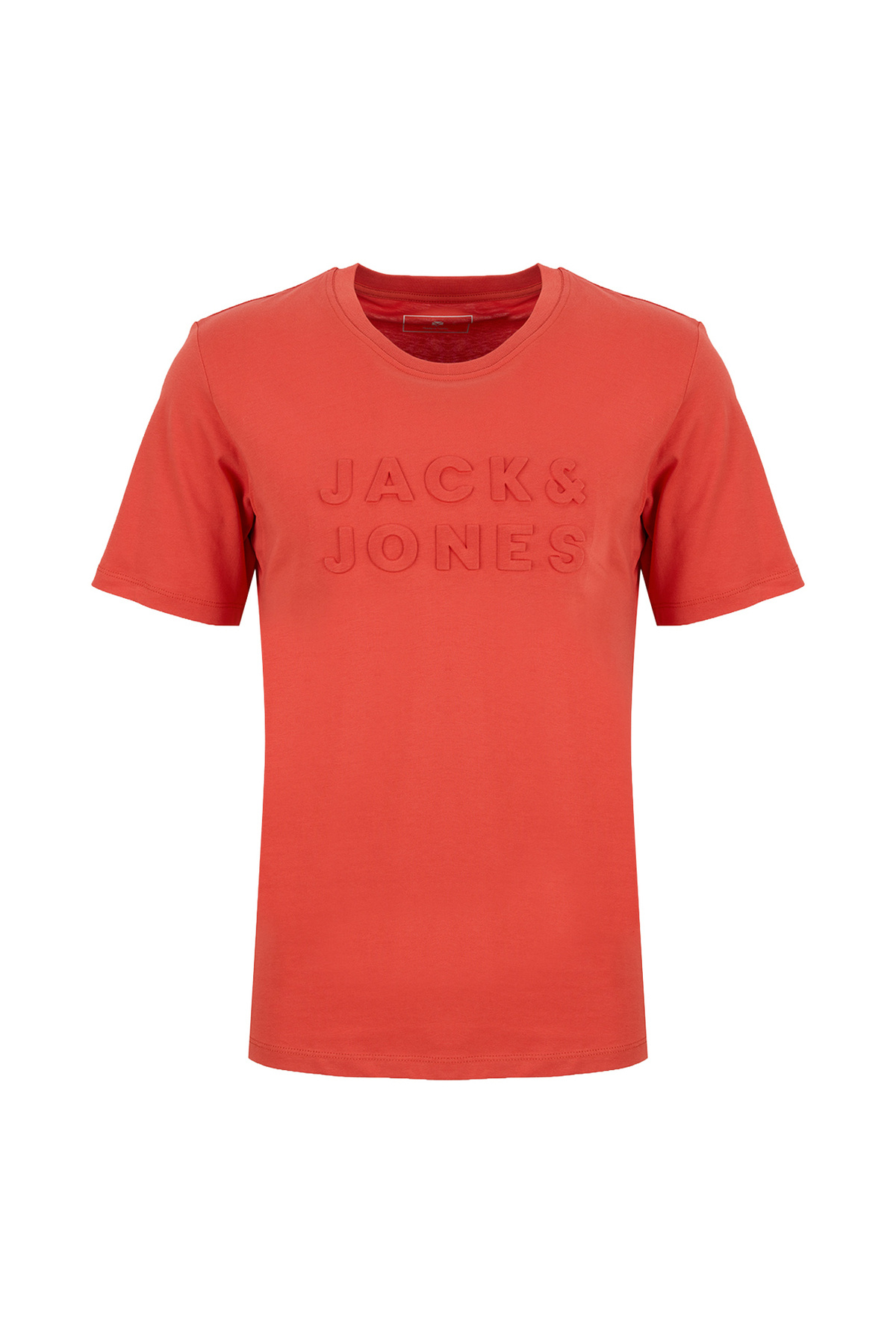 تی شرت مردانه طرح لوگودار نارنجی کد 12307677 JPRBLURANGER TEECREW BSS26 جک اند جونز تی شرت Jack & Jones
