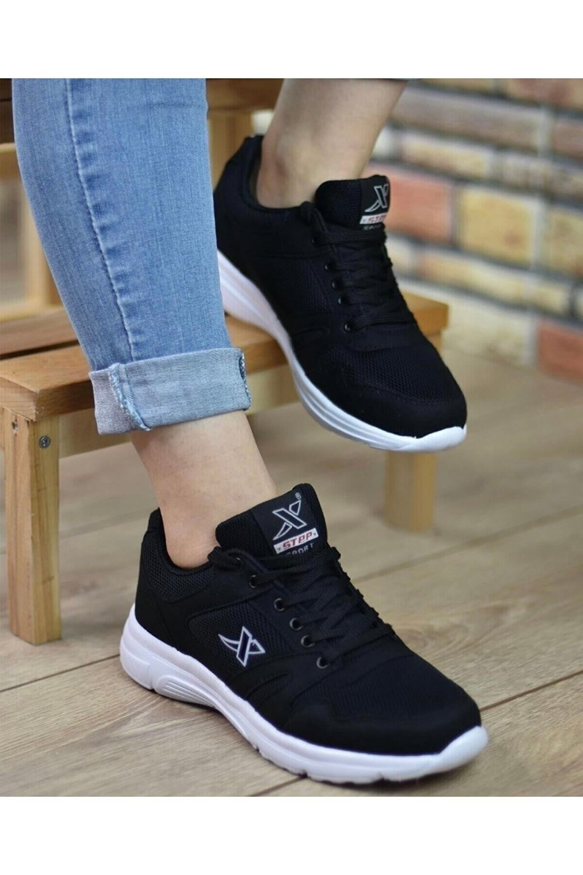Xs/tep Men's Black White Sports Shoes Casual Light Sole Casual Sneaker Hiking Shoes 020