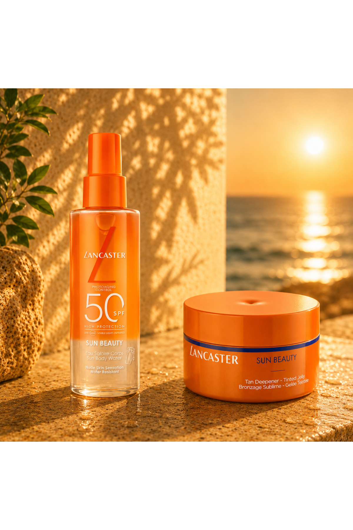 Hassas Ciltler İçin Sun Beauty Tan Deepener Tinted Jelly 200ml & Protective Water Spf50 150ml — 7856345546757