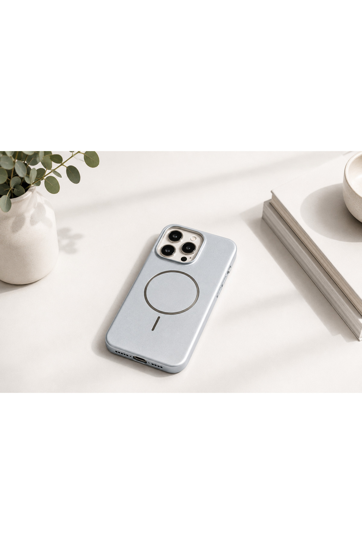 New Season ONLY FLAT İPHONE 16 COMPATIBLE Ultra Thin 2mm Thick Metal Look Metal Mega Phone Case...