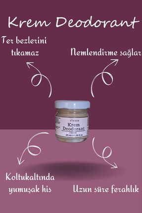 ORimin Doğal Krem Deodorant |40 ml | Limon Uçucu Yağı Kokulu | Ter Kokusu Önl...
