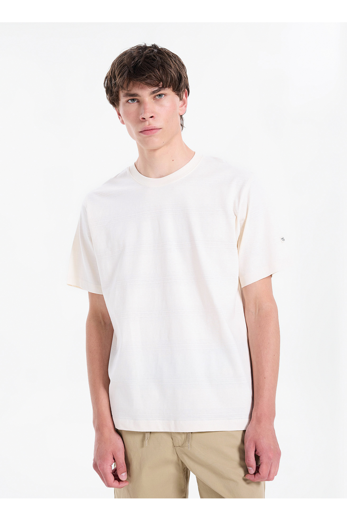 تی شرت مردانه طرح بژ یقه گرد مشکی کد ۱۲۲۹۵۲۰۰ جک اند جونز تی شرت Jack & Jones