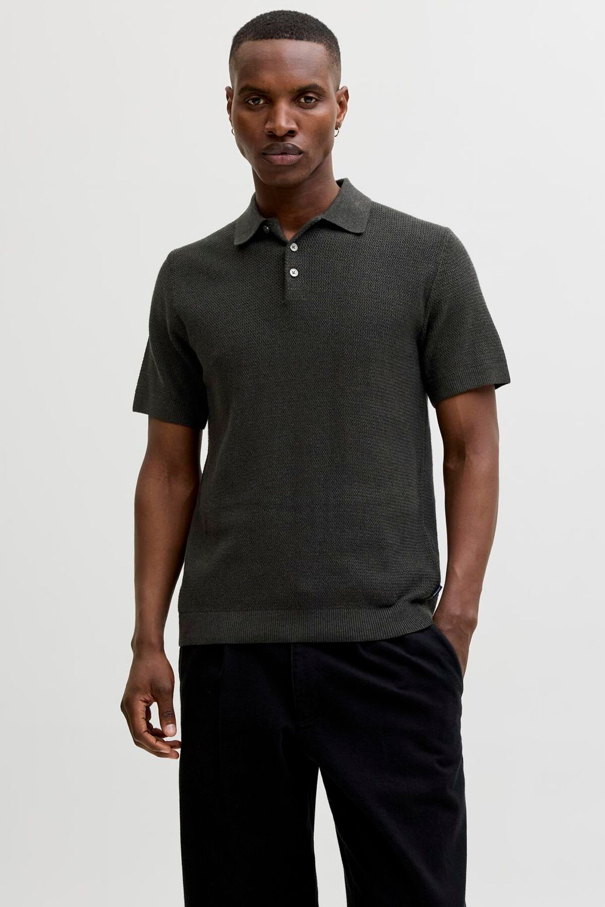 تی‌شرت یقه‌دار بافتنی مردانه مدل Regular Fit - کوپر جک اند جونز پولوشرت Jack & Jones