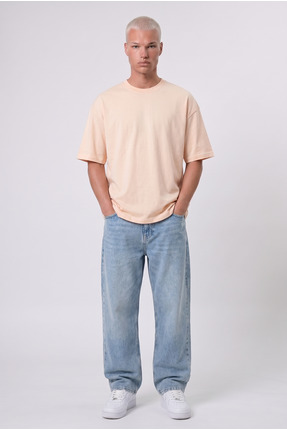 Respire Erkek Basic Oversize T-Shirt Pembe