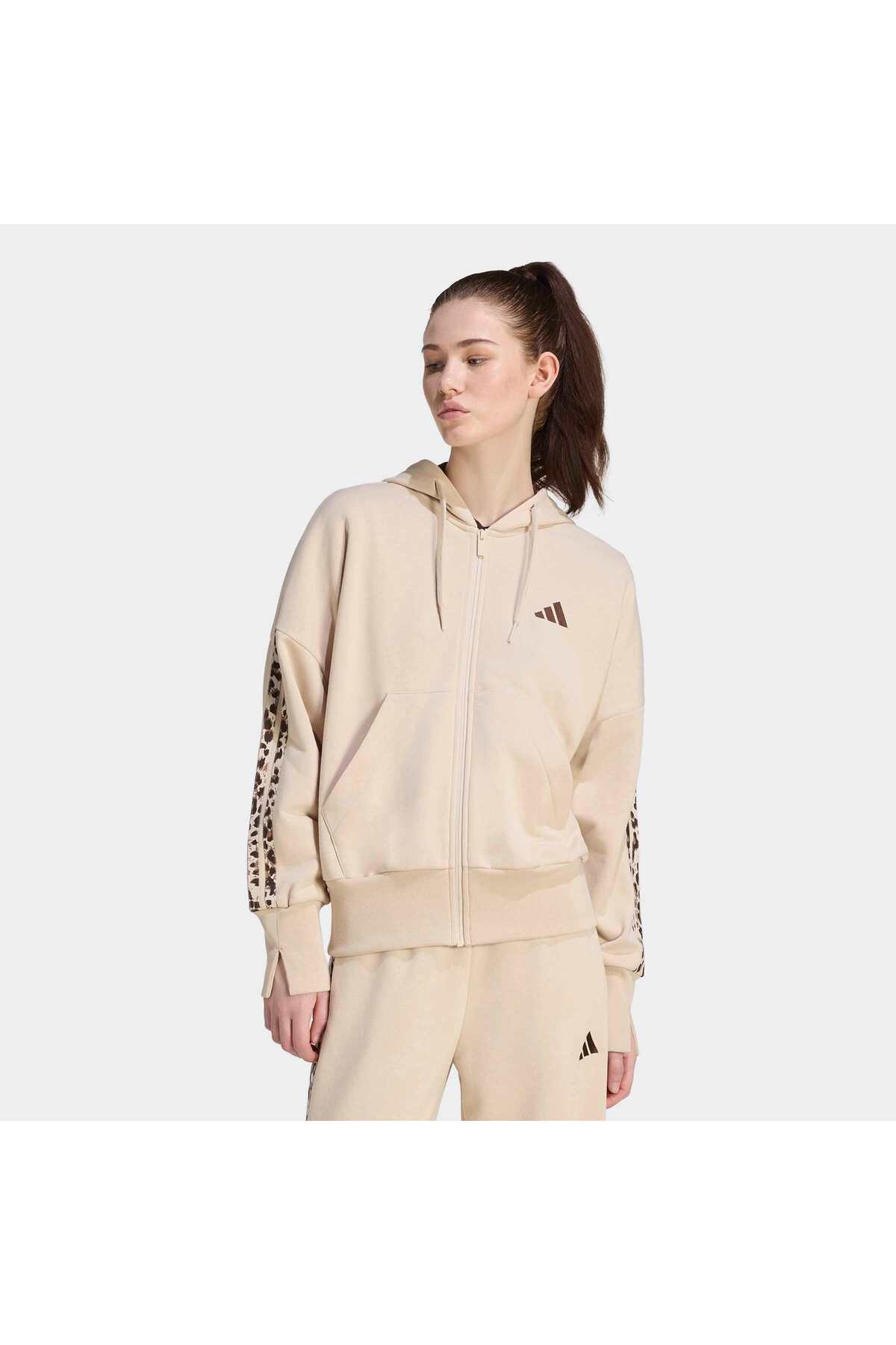 adidas W Aop 3S Ft Fz Kadın Spor Sweatshirt KH1547