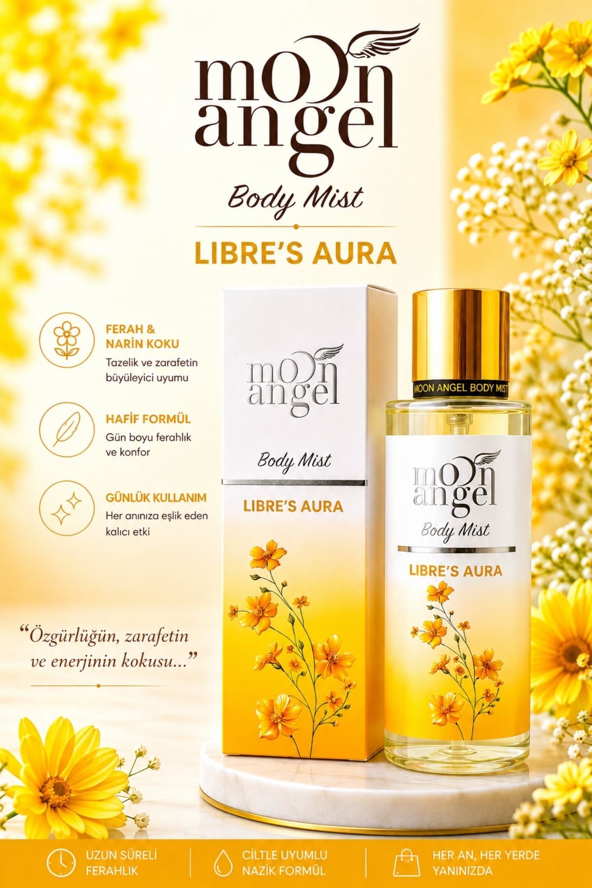 Kadın Parfümlü Body Mist Aura 250 ml Vücut Spreyi — görsel 1