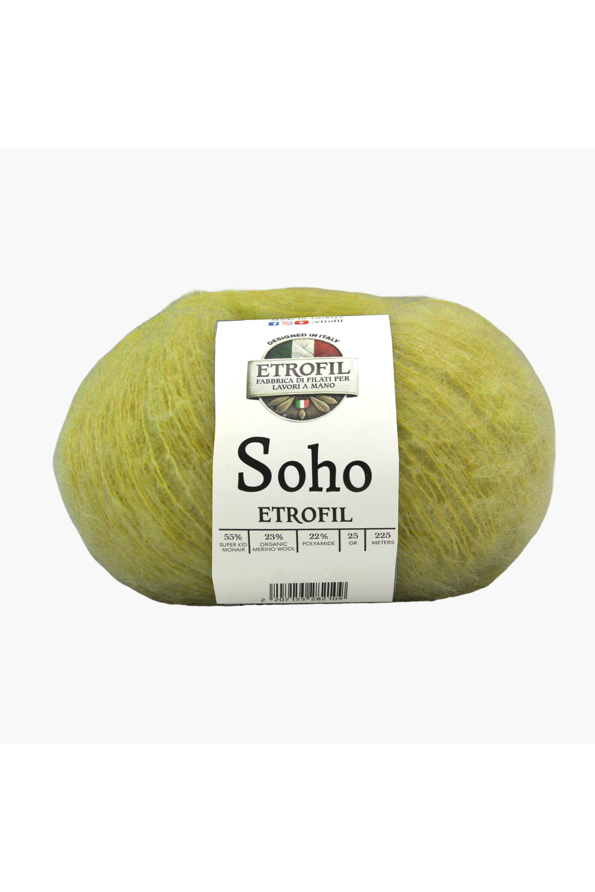 Soho Knitting Rope Antique Gold 55% Super Kid Mohair 23% Organic Merino Wool 22% Polyester 25g 225m (72263)