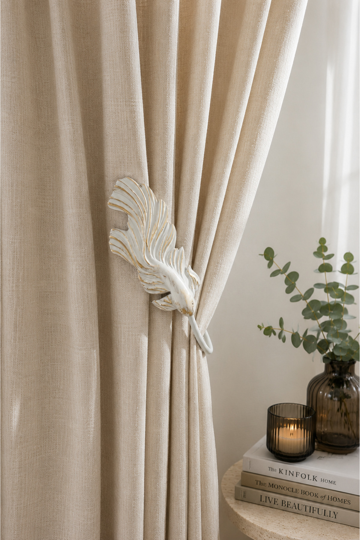 Royal Koi-Curtain Collection Apparatus Fund Curtain Holder Decorative Curtain Tying Accessory 1PC