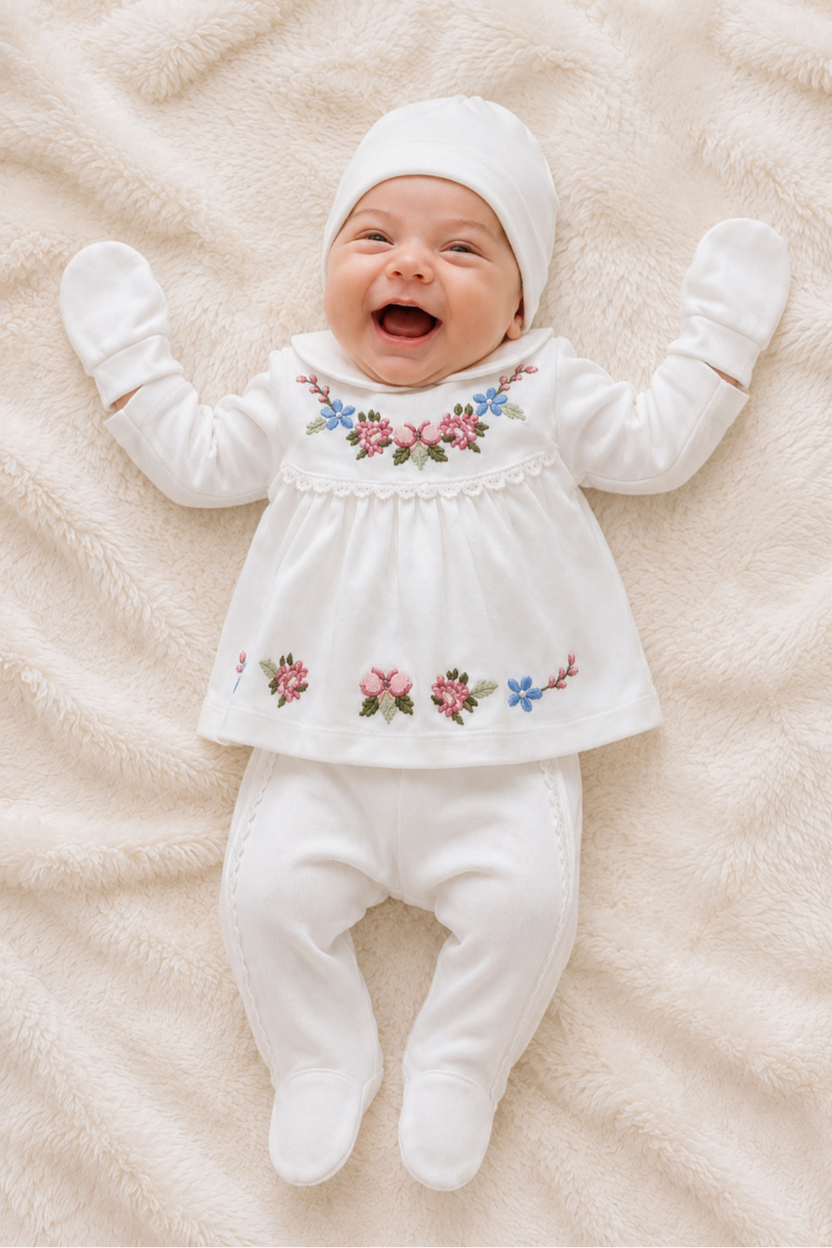 服2着とBOXセット(baby milk) BYS BABY FASHION Mevsimlik Pamuklu 5 Parça Yenidoğan Kız Bebek