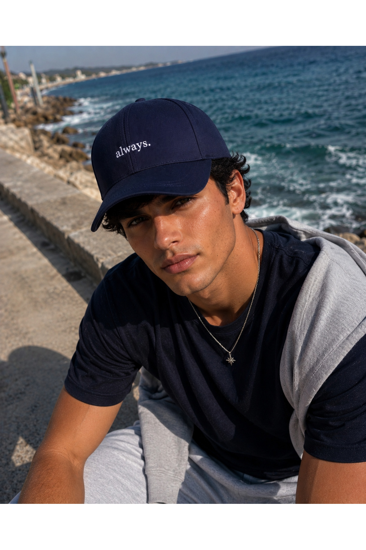 sf collection Unisex Always Yazı Baskılı Spor Şapka, Ayarlanabilir Pamuklu Cap Günlük Kombin Şapkası görsel 2
